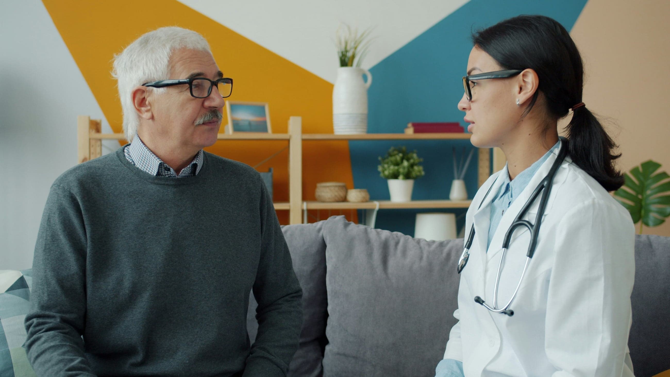 Doctor consulting with a patient in a healthcare setting