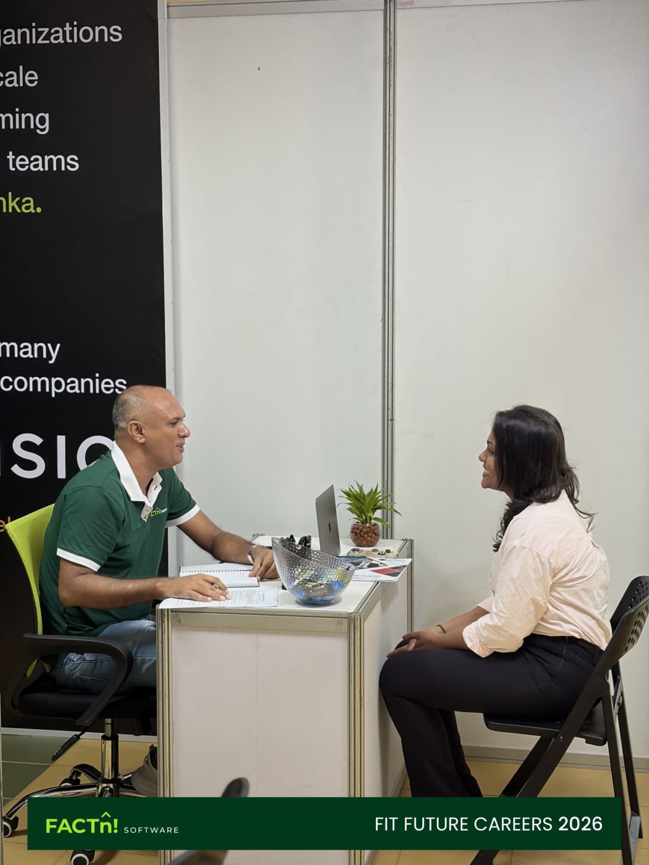 FACTn recruiter speaking with a student at FIT Future Careers 2026