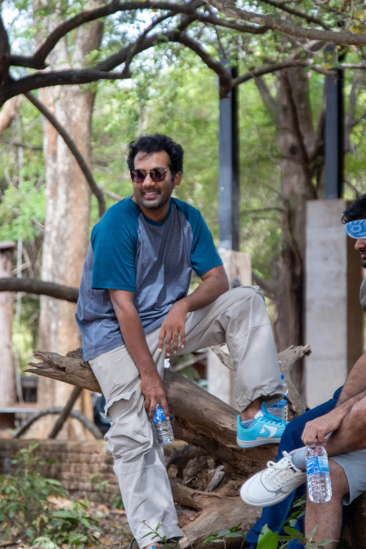 FACTn colleague walking near an observation platform at Minneriya