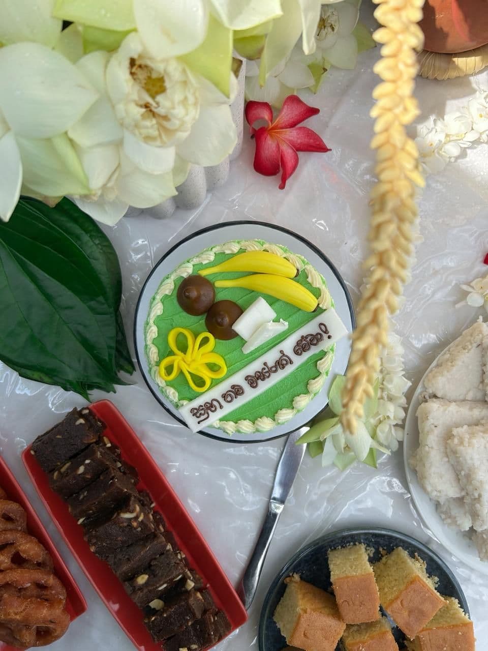 Avurudu cake and traditional sweets arranged for the FACTn celebration