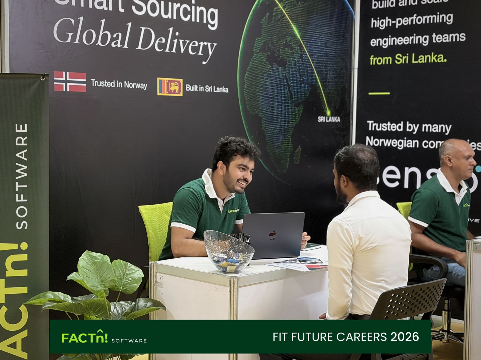 FACTn team member speaking with a student at FIT Future Careers 2026